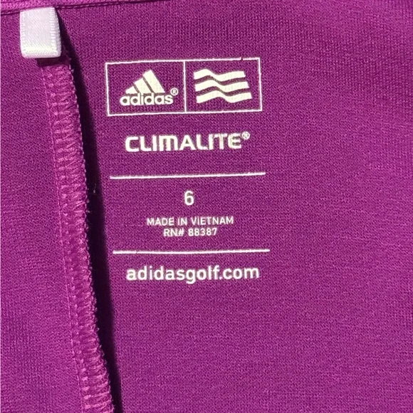 adidas Fuchsia Polo Midi Dress with Textured Skirt - Picture 3 of 7